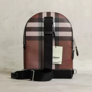 Burberry BURBERRY Check Sling / Cross Body Bag in Birch Brown