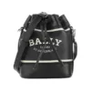 Bally Cleoh XS Leather Bucket Bag Black