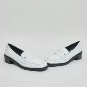 Bally Elly Leather Moccasins Loafers White