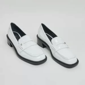 Bally Elly Leather Moccasins Loafers White