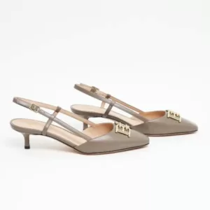 Bally Eva 45mm Slingback Heels Dark Brown