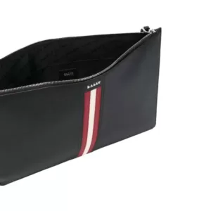 Bally Thalden Clutch Black Red White