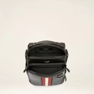 Bally Mackao Recycled Leather Crossbody Bag In Black