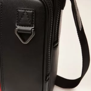 Bally Mackao Recycled Leather Crossbody Bag In Black