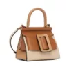 Boyy Karl 19 Color Block Gold Buckle Handbag Meringue / Beach / Roasted Pecan