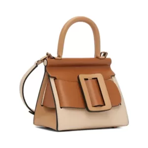 Boyy Karl 19 Color Block Gold Buckle Handbag Meringue / Beach / Roasted Pecan