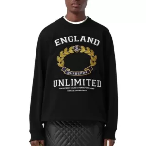 Burberry College Graphic Cotton Oversized Sweatshirt