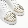 Christian Louboutin Louis Junior Spikes Orlato Sneakers White Salmon White Pink