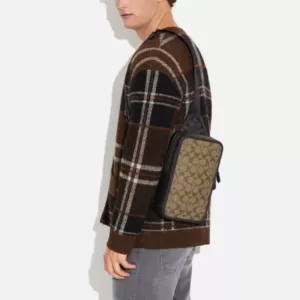 Coach Sullivan Pack In Blocked Signature Canvas