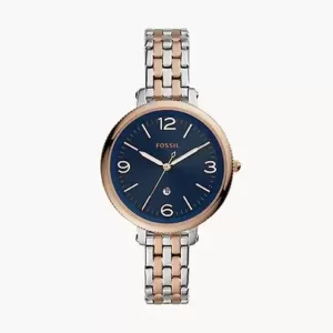 Fossil Monroe Three-Hand Date Two-Tone Stainless Steel Watch