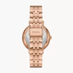 Fossil Jacqueline Three-Hand Date Rose Gold-Tone Stainless Steel Watch