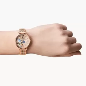 Fossil Jacqueline Three-Hand Date Rose Gold-Tone Stainless Steel Watch