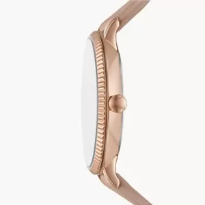 Fossil Jacqueline Three-Hand Date Latte Eco Leather Watch