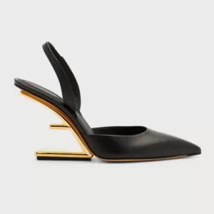 FENDI First 95mm slingback calf leather Black