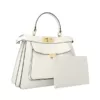Fendi Peekaboo ISeeU Medium Tote Bag White Ghw