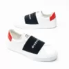 City Sport Elastic Logo Sneakers White Red Black