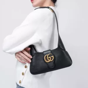 Gucci Aphrodite Small Shoulder Bag Soft Leather Black