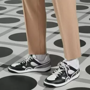 Gucci Basket Sneakers Men White Black
