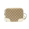 Gucci Bree GG Monongram Camera Crossbody Bag Beige Ebony Ivory