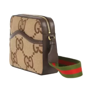 Gucci Messenger Bag Jumbo GG Beige Brown