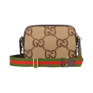 Gucci Messenger Bag Jumbo GG Beige Brown