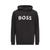 Hugo Boss Welogox Print with Embroideres Outline Logo Hoodie Black