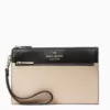 Kate Spade Staci Colorblock Medium Wristlet Warm Beige