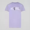 Karl Lagerfeld K/Ikonik 2.0 K Logo T-Shirt Lavender