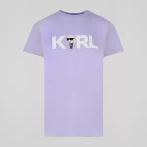 Karl Lagerfeld K/Ikonik 2.0 K Logo T-Shirt Lavender