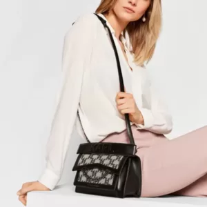 Karl Lagerfeld K/ Seven Monogram Jacquard Small Shoulder Bag Multi