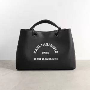 Karl Lagerfeld RSG Leather Satchel Bag Black