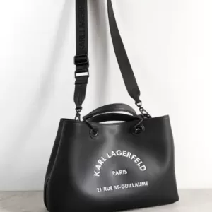 Karl Lagerfeld RSG Leather Satchel Bag Black