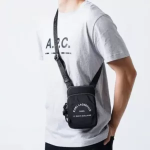 Karl Lagerfeld Rue St-Guillaume Nylon Phone Pouch Black