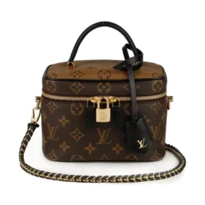 Louis Vuitton Vanity PM Monogram Canvas Handbag Tan