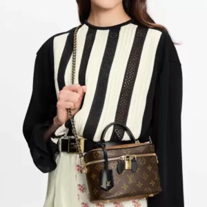 Louis Vuitton Vanity PM Monogram Canvas Handbag Tan