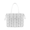 MCM Medium Reversible Liz Tote Bag Visetos White
