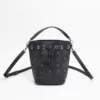 MCM Mini Dessau Drawstring Bag in Visetos Black