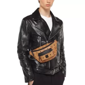 MCM Mini Fursten Belt Bag in Visetos Cognac