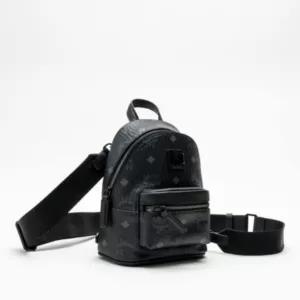 MCM Mini Stark Crossbody In Visetos Black