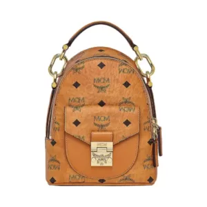 X-Mini Tracy Backpack in Visetos Cognac