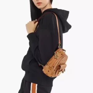 X-Mini Tracy Backpack in Visetos Cognac