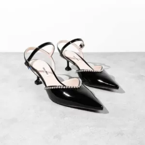 Miu Miu Pointed heels 55mm patent Black