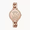 Michael Kors Women's Slim Runway Three-Hand Rose Gold-Tone Steel Watch