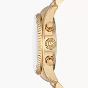 michael kors Lexington Chronograph Gold-Tone Stainless Steel Watch