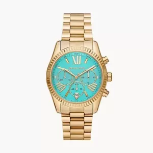 michael kors Lexington Chronograph Gold-Tone Stainless Steel Watch