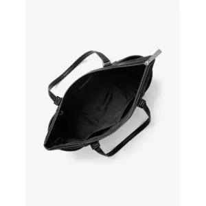 Michael Kors Signature Charlotte Large Top Zip Tote in Black