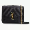 Saint Laurent Medium Monogramme Sulpice Shoulder Bag in Black Lambskin Ghw