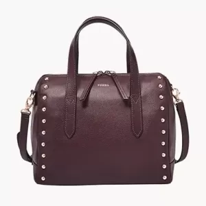 Fossil Sydney Satchel Fig Studded