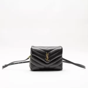 Saint Laurent Loulou Toy Y Quilted Bag Black Ghw