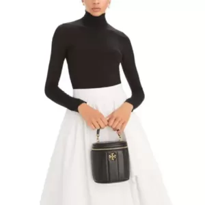 Tory Burch Kira Vanity Case Bag Black Ghw